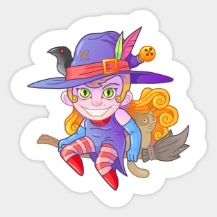 cute little witch Sticker